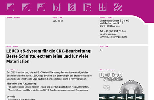 Katalog Ausschnitt g5 System